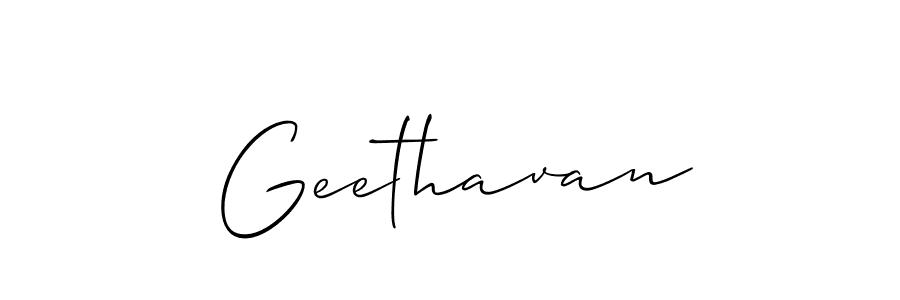 if you are searching for the best signature style for your name Geethavan. so please give up your signature search. here we have designed multiple signature styles  using Allison_Script. Geethavan signature style 2 images and pictures png