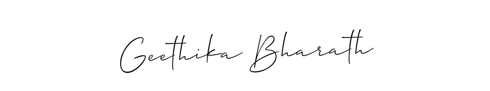 How to make Geethika Bharath signature? Allison_Script is a professional autograph style. Create handwritten signature for Geethika Bharath name. Geethika Bharath signature style 2 images and pictures png