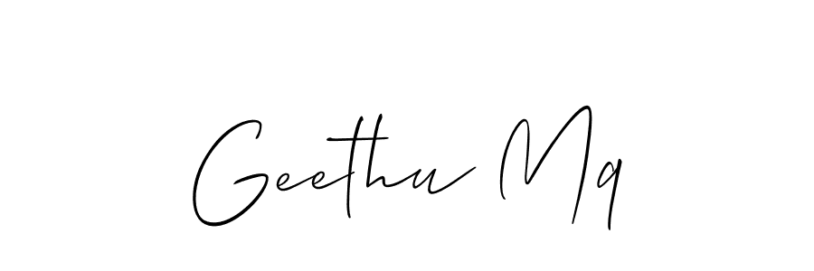 Geethu Mq stylish signature style. Best Handwritten Sign (Allison_Script) for my name. Handwritten Signature Collection Ideas for my name Geethu Mq. Geethu Mq signature style 2 images and pictures png