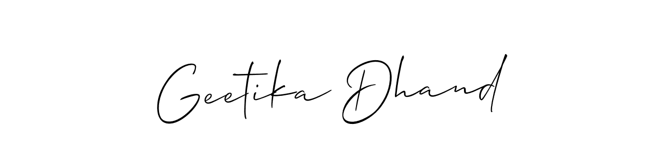 How to Draw Geetika Dhand signature style? Allison_Script is a latest design signature styles for name Geetika Dhand. Geetika Dhand signature style 2 images and pictures png