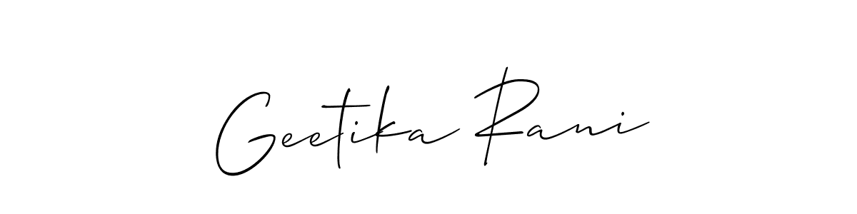 You can use this online signature creator to create a handwritten signature for the name Geetika Rani. This is the best online autograph maker. Geetika Rani signature style 2 images and pictures png