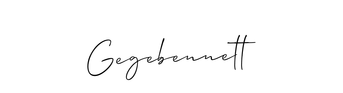 How to Draw Gegebennett signature style? Allison_Script is a latest design signature styles for name Gegebennett. Gegebennett signature style 2 images and pictures png