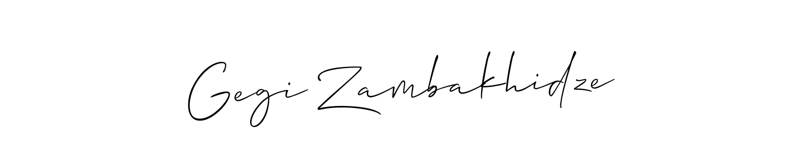 Also we have Gegi Zambakhidze name is the best signature style. Create professional handwritten signature collection using Allison_Script autograph style. Gegi Zambakhidze signature style 2 images and pictures png