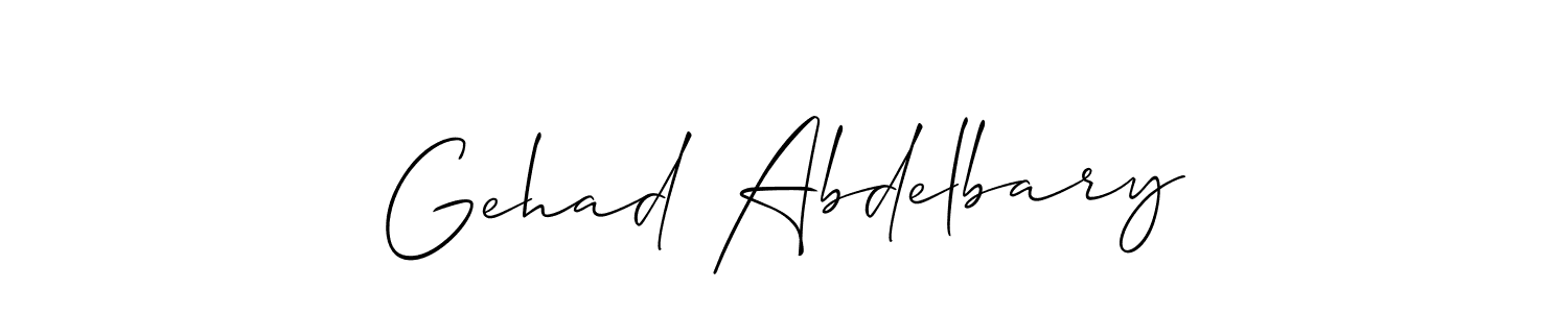 You should practise on your own different ways (Allison_Script) to write your name (Gehad Abdelbary) in signature. don't let someone else do it for you. Gehad Abdelbary signature style 2 images and pictures png