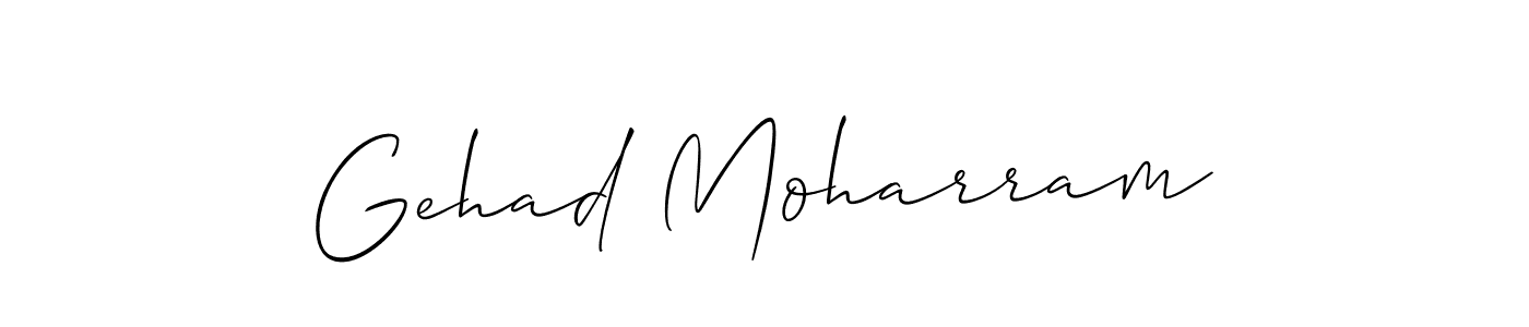 Create a beautiful signature design for name Gehad Moharram. With this signature (Allison_Script) fonts, you can make a handwritten signature for free. Gehad Moharram signature style 2 images and pictures png