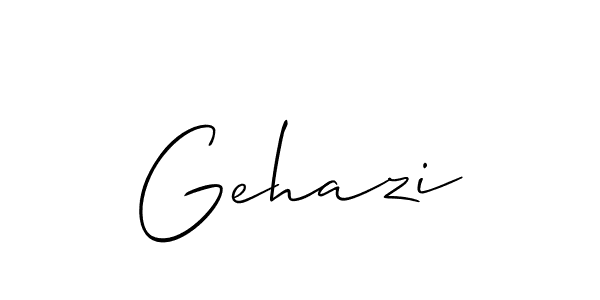 How to make Gehazi signature? Allison_Script is a professional autograph style. Create handwritten signature for Gehazi name. Gehazi signature style 2 images and pictures png