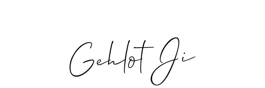 Create a beautiful signature design for name Gehlot Ji. With this signature (Allison_Script) fonts, you can make a handwritten signature for free. Gehlot Ji signature style 2 images and pictures png