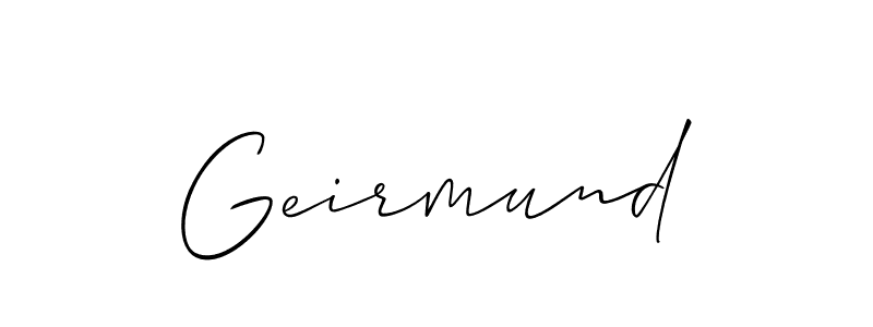 if you are searching for the best signature style for your name Geirmund. so please give up your signature search. here we have designed multiple signature styles  using Allison_Script. Geirmund signature style 2 images and pictures png