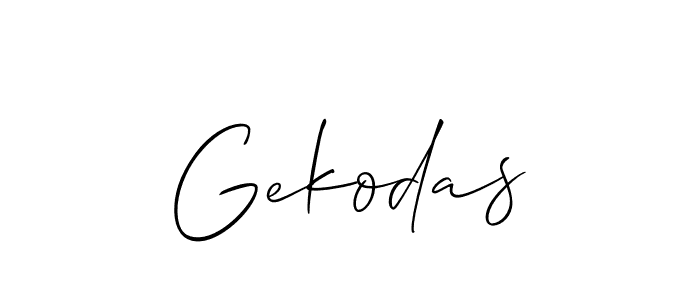Once you've used our free online signature maker to create your best signature Allison_Script style, it's time to enjoy all of the benefits that Gekodas name signing documents. Gekodas signature style 2 images and pictures png