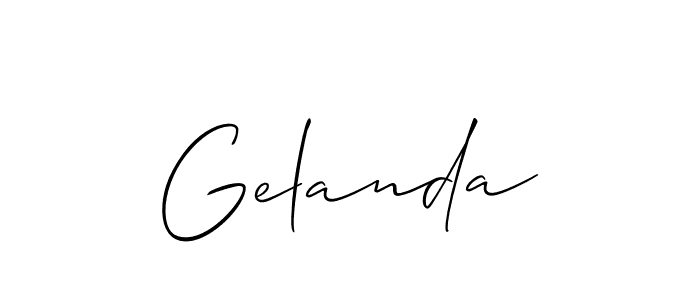 How to Draw Gelanda signature style? Allison_Script is a latest design signature styles for name Gelanda. Gelanda signature style 2 images and pictures png