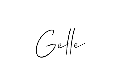 How to make Gelle signature? Allison_Script is a professional autograph style. Create handwritten signature for Gelle name. Gelle signature style 2 images and pictures png