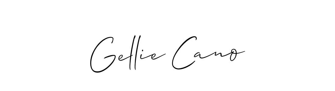 Create a beautiful signature design for name Gellie Cano. With this signature (Allison_Script) fonts, you can make a handwritten signature for free. Gellie Cano signature style 2 images and pictures png