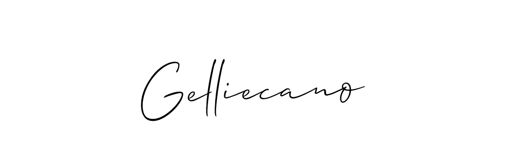 How to Draw Gelliecano signature style? Allison_Script is a latest design signature styles for name Gelliecano. Gelliecano signature style 2 images and pictures png
