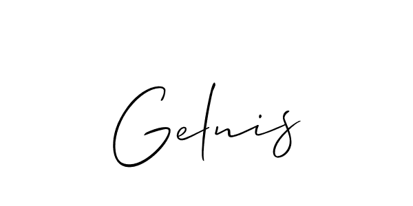 Make a short Gelnis signature style. Manage your documents anywhere anytime using Allison_Script. Create and add eSignatures, submit forms, share and send files easily. Gelnis signature style 2 images and pictures png