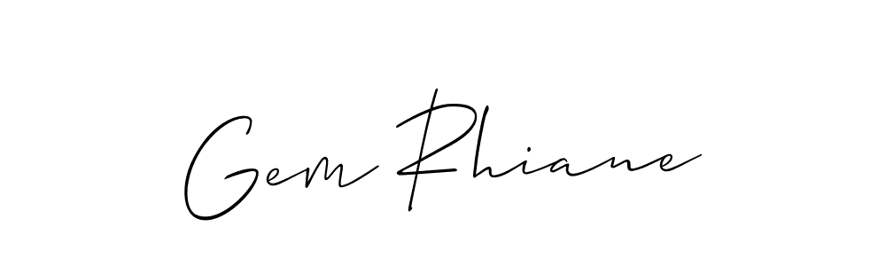 Check out images of Autograph of Gem Rhiane name. Actor Gem Rhiane Signature Style. Allison_Script is a professional sign style online. Gem Rhiane signature style 2 images and pictures png