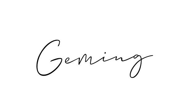 Check out images of Autograph of Geming name. Actor Geming Signature Style. Allison_Script is a professional sign style online. Geming signature style 2 images and pictures png