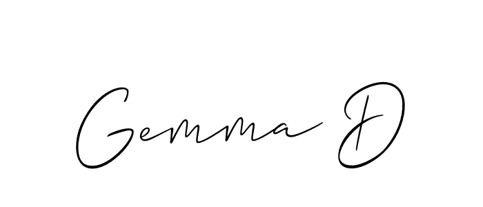 How to make Gemma D signature? Allison_Script is a professional autograph style. Create handwritten signature for Gemma D name. Gemma D signature style 2 images and pictures png