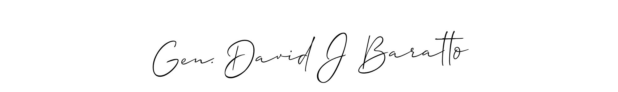 Similarly Allison_Script is the best handwritten signature design. Signature creator online .You can use it as an online autograph creator for name Gen. David J Baratto. Gen. David J Baratto signature style 2 images and pictures png
