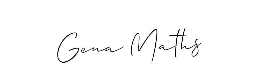 Also we have Gena Maths name is the best signature style. Create professional handwritten signature collection using Allison_Script autograph style. Gena Maths signature style 2 images and pictures png