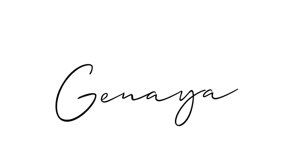 Similarly Allison_Script is the best handwritten signature design. Signature creator online .You can use it as an online autograph creator for name Genaya. Genaya signature style 2 images and pictures png