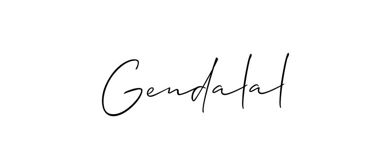 How to make Gendalal signature? Allison_Script is a professional autograph style. Create handwritten signature for Gendalal name. Gendalal signature style 2 images and pictures png