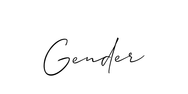 Also we have Gender name is the best signature style. Create professional handwritten signature collection using Allison_Script autograph style. Gender signature style 2 images and pictures png