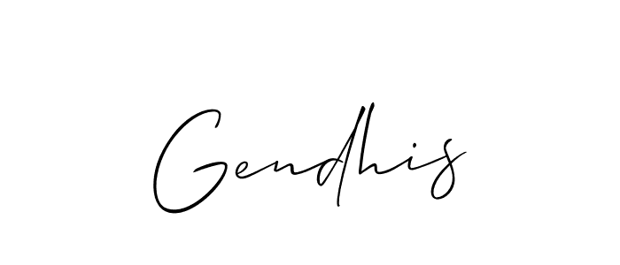 You should practise on your own different ways (Allison_Script) to write your name (Gendhis) in signature. don't let someone else do it for you. Gendhis signature style 2 images and pictures png