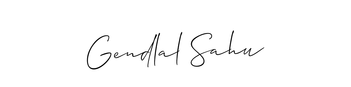 This is the best signature style for the Gendlal Sahu name. Also you like these signature font (Allison_Script). Mix name signature. Gendlal Sahu signature style 2 images and pictures png