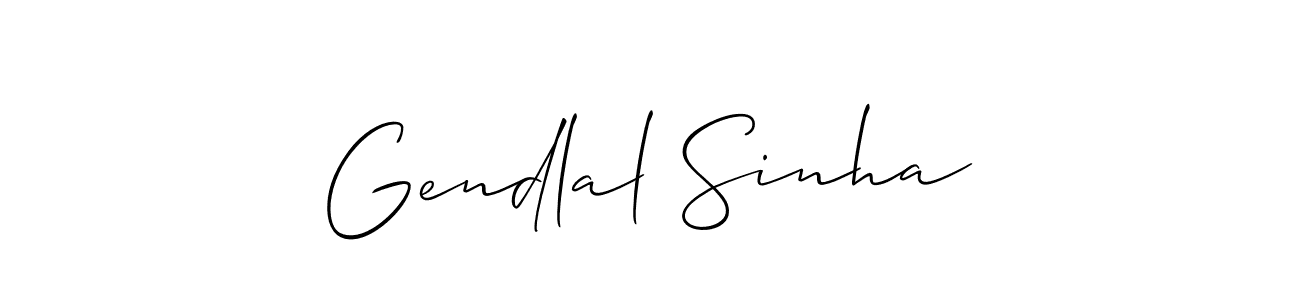Gendlal Sinha stylish signature style. Best Handwritten Sign (Allison_Script) for my name. Handwritten Signature Collection Ideas for my name Gendlal Sinha. Gendlal Sinha signature style 2 images and pictures png