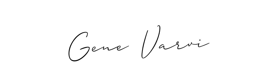 Use a signature maker to create a handwritten signature online. With this signature software, you can design (Allison_Script) your own signature for name Gene  Varvi. Gene  Varvi signature style 2 images and pictures png