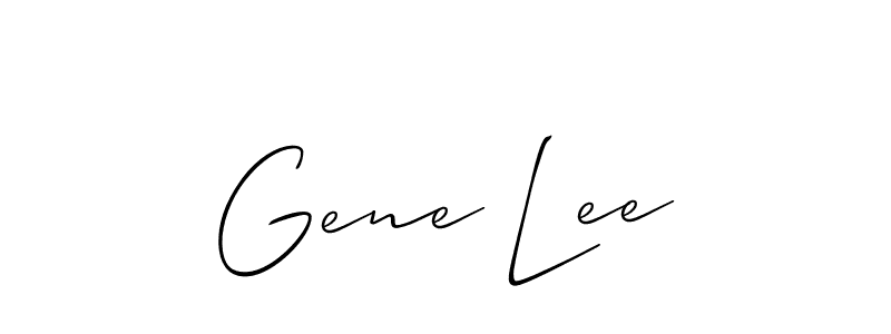 Create a beautiful signature design for name Gene Lee. With this signature (Allison_Script) fonts, you can make a handwritten signature for free. Gene Lee signature style 2 images and pictures png