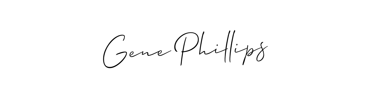 You should practise on your own different ways (Allison_Script) to write your name (Gene Phillips) in signature. don't let someone else do it for you. Gene Phillips signature style 2 images and pictures png