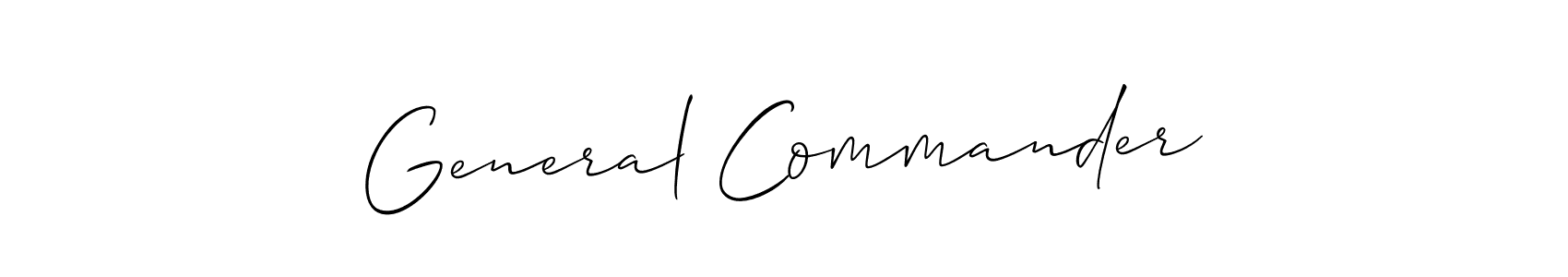 How to make General Commander signature? Allison_Script is a professional autograph style. Create handwritten signature for General Commander name. General Commander signature style 2 images and pictures png