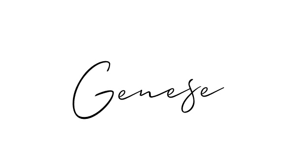 Similarly Allison_Script is the best handwritten signature design. Signature creator online .You can use it as an online autograph creator for name Genese. Genese signature style 2 images and pictures png