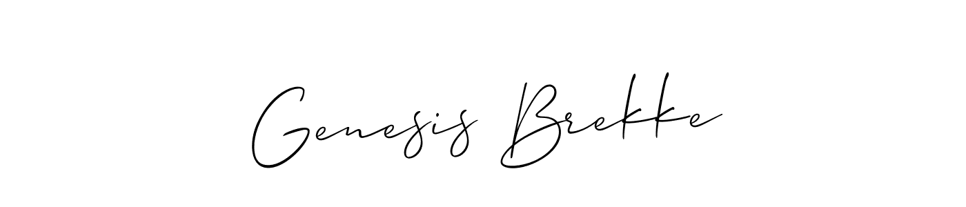 How to Draw Genesis Brekke signature style? Allison_Script is a latest design signature styles for name Genesis Brekke. Genesis Brekke signature style 2 images and pictures png