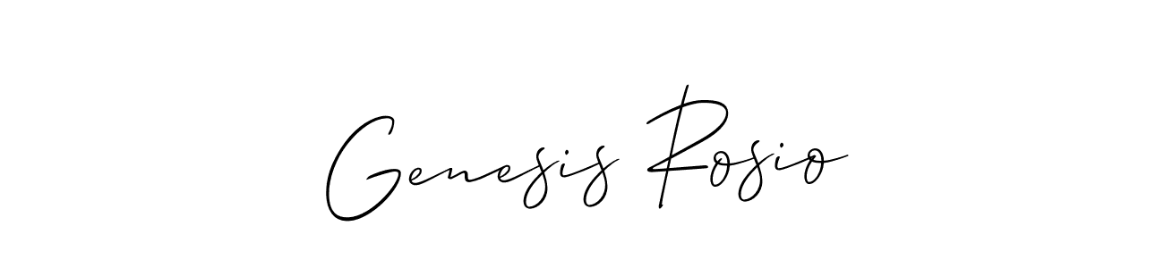 Create a beautiful signature design for name Genesis Rosio. With this signature (Allison_Script) fonts, you can make a handwritten signature for free. Genesis Rosio signature style 2 images and pictures png