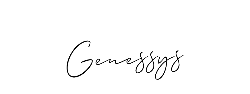 Also You can easily find your signature by using the search form. We will create Genessys name handwritten signature images for you free of cost using Allison_Script sign style. Genessys signature style 2 images and pictures png