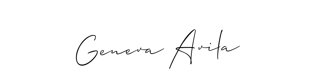 See photos of Geneva Avila official signature by Spectra . Check more albums & portfolios. Read reviews & check more about Allison_Script font. Geneva Avila signature style 2 images and pictures png