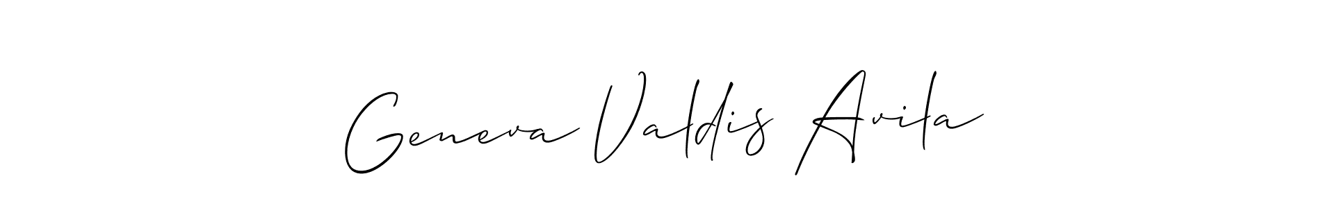 Best and Professional Signature Style for Geneva Valdis Avila. Allison_Script Best Signature Style Collection. Geneva Valdis Avila signature style 2 images and pictures png