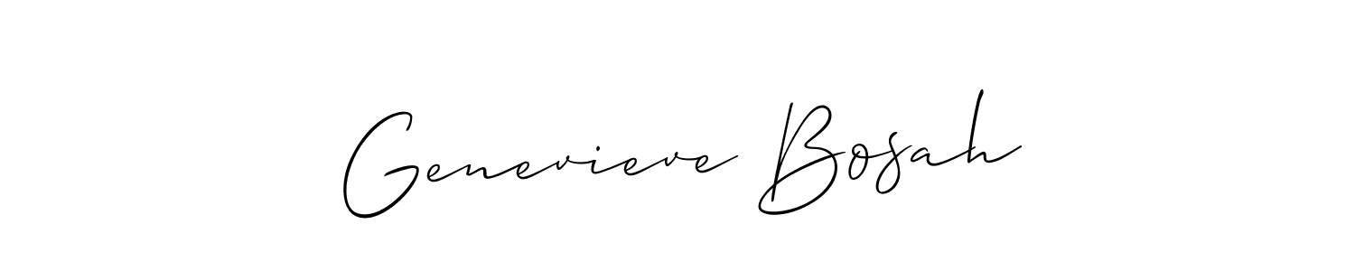 Make a short Genevieve Bosah signature style. Manage your documents anywhere anytime using Allison_Script. Create and add eSignatures, submit forms, share and send files easily. Genevieve Bosah signature style 2 images and pictures png