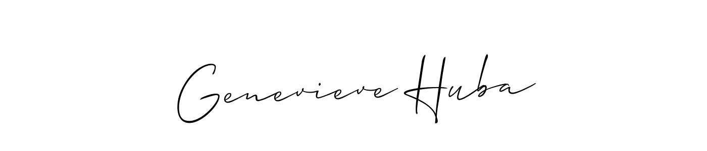 Genevieve Huba stylish signature style. Best Handwritten Sign (Allison_Script) for my name. Handwritten Signature Collection Ideas for my name Genevieve Huba. Genevieve Huba signature style 2 images and pictures png