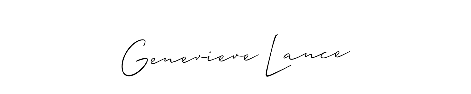 Use a signature maker to create a handwritten signature online. With this signature software, you can design (Allison_Script) your own signature for name Genevieve Lance. Genevieve Lance signature style 2 images and pictures png