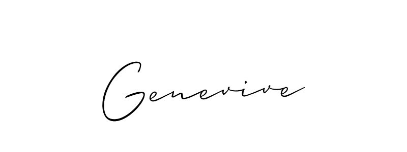 Allison_Script is a professional signature style that is perfect for those who want to add a touch of class to their signature. It is also a great choice for those who want to make their signature more unique. Get Genevive name to fancy signature for free. Genevive signature style 2 images and pictures png