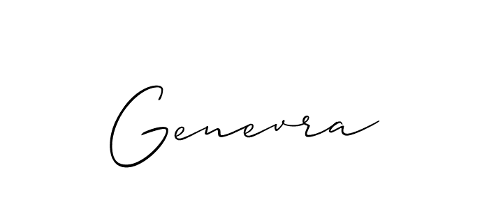 Create a beautiful signature design for name Genevra. With this signature (Allison_Script) fonts, you can make a handwritten signature for free. Genevra signature style 2 images and pictures png