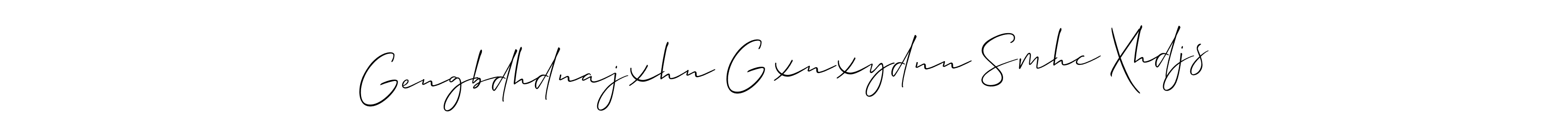 How to make Gengbdhdnajxhn Gxnxydnn Smhc Xhdjs signature? Allison_Script is a professional autograph style. Create handwritten signature for Gengbdhdnajxhn Gxnxydnn Smhc Xhdjs name. Gengbdhdnajxhn Gxnxydnn Smhc Xhdjs signature style 2 images and pictures png
