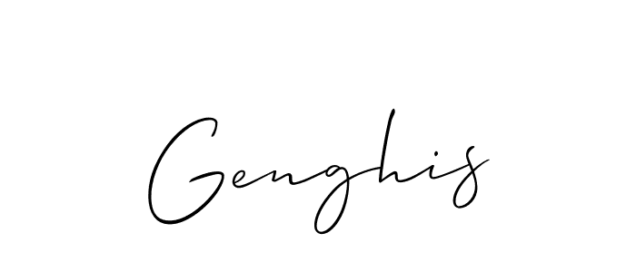 Make a short Genghis signature style. Manage your documents anywhere anytime using Allison_Script. Create and add eSignatures, submit forms, share and send files easily. Genghis signature style 2 images and pictures png