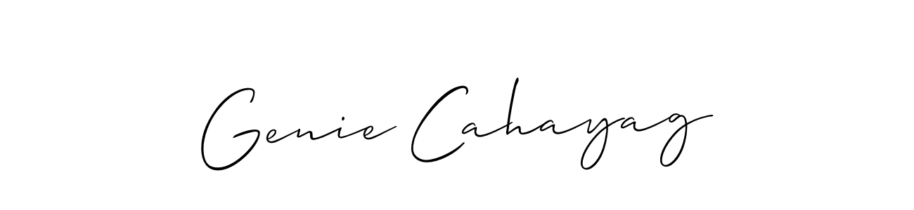 See photos of Genie Cahayag official signature by Spectra . Check more albums & portfolios. Read reviews & check more about Allison_Script font. Genie Cahayag signature style 2 images and pictures png