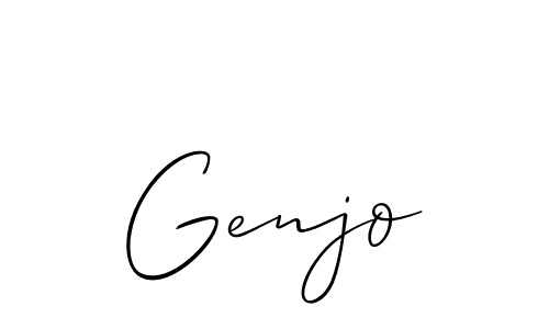You should practise on your own different ways (Allison_Script) to write your name (Genjo) in signature. don't let someone else do it for you. Genjo signature style 2 images and pictures png