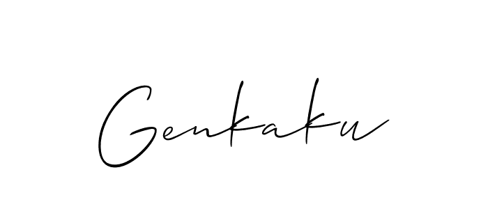 Similarly Allison_Script is the best handwritten signature design. Signature creator online .You can use it as an online autograph creator for name Genkaku. Genkaku signature style 2 images and pictures png