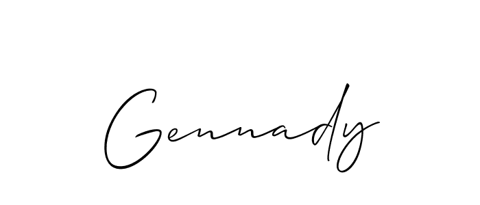 Make a beautiful signature design for name Gennady. Use this online signature maker to create a handwritten signature for free. Gennady signature style 2 images and pictures png
